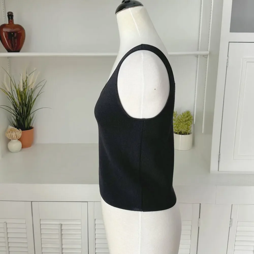 NWT House of Harlow 1960 Black Knit Compression Tank Size M - Picture 3 of 6